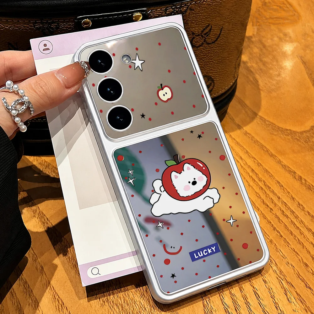 Make Up Mirror Cute Dog Phone Case For Samsung A57 5G A56 A55 A17 A16 A54 S26 Ultra S25 FE S24 S23 A53 A37 A36 A35 A07 A06 Cover - view 4