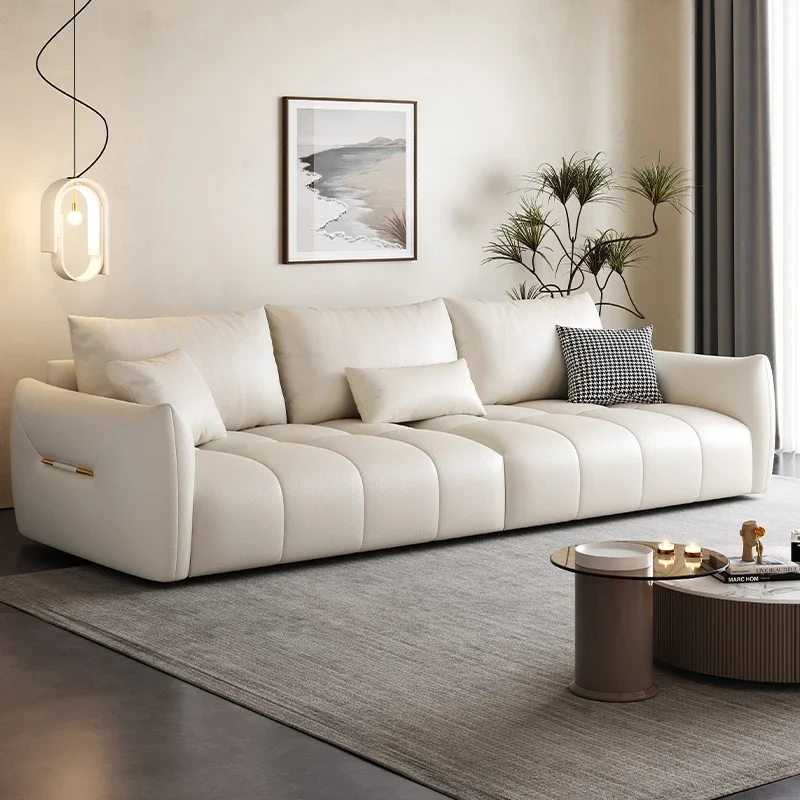 

Modern Cream Living Room Sofas Minimalist White Comfortable Nordic Living Room Sofas Loveseat Light Luxury Divano Home Furniture