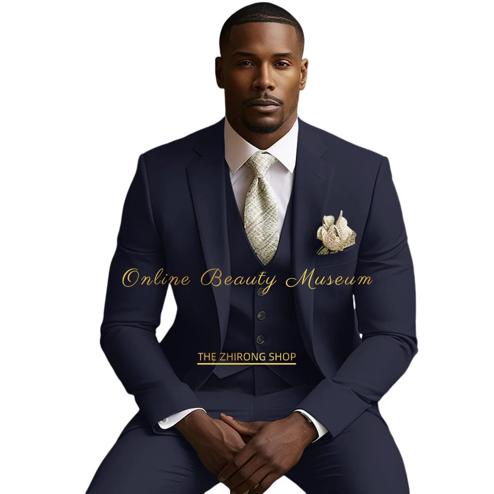 Traje verde para hombre (chaqueta + chaleco + pantalón, traje de 3 piezas), boda formal, negocios o ocasiones especiales - Traje a medida