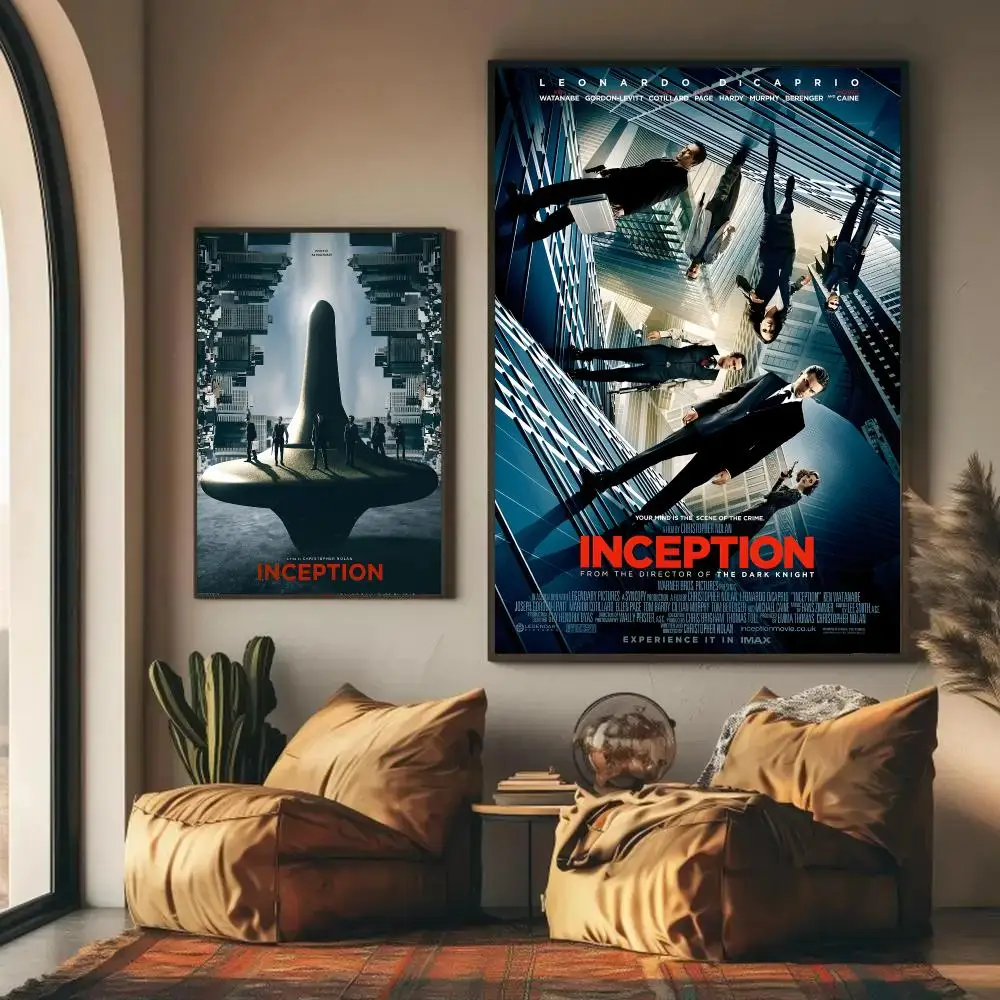 Movie Inception Poster Self-adhesive Wall Mural Art Waterproof Sticker For Bar Room Decor High Quality Print Gift
