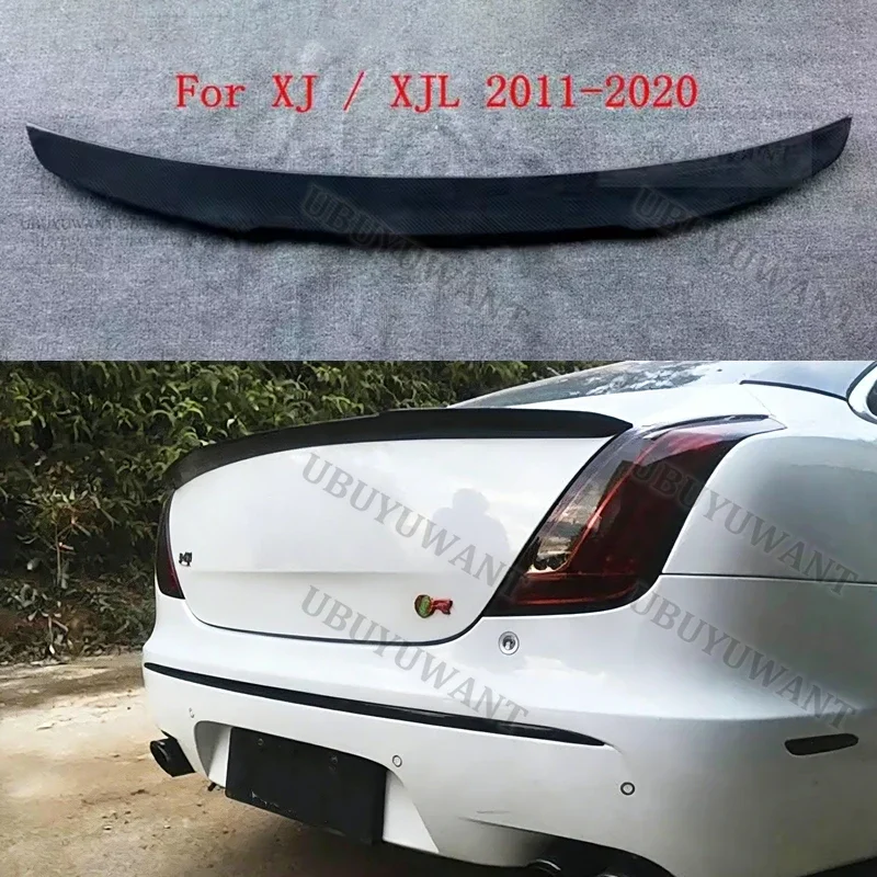 Fits For Jaguar XJ XJL 2011 - 2020 Rear Trunk Lip Carbon Fiber Wing Spoiler Car Styling Original Factory