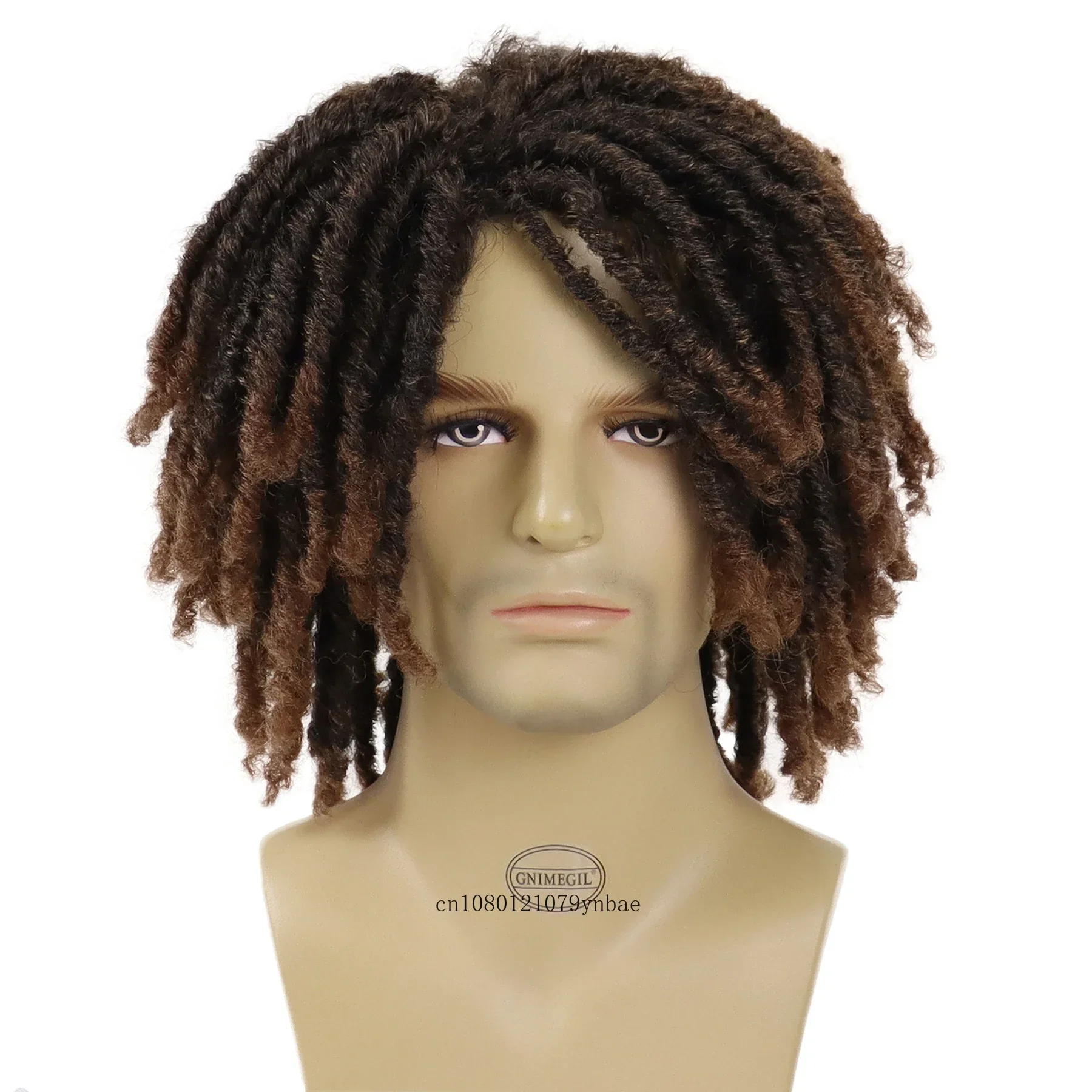Braided Wig Men Synthetic Hair Halloween Costume Cosplay Daily Wig Curly Afro Hairstyles Disco Carnival Party DreadLock Wigs