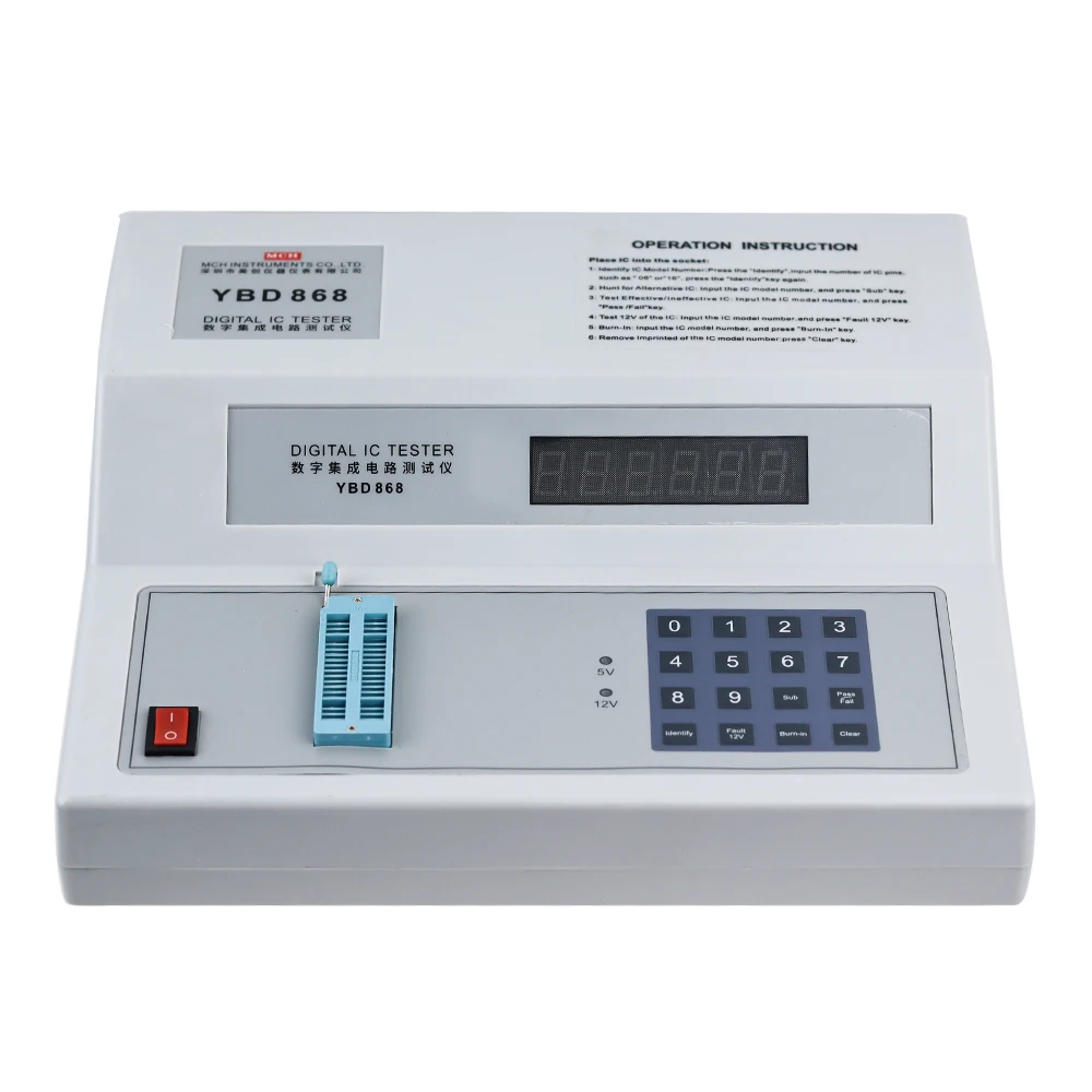 Digital IC Tester YBD868 Integrated Circuit Tester Off Line Measuring-testing Instrument Desktop IC Chip Component Checking