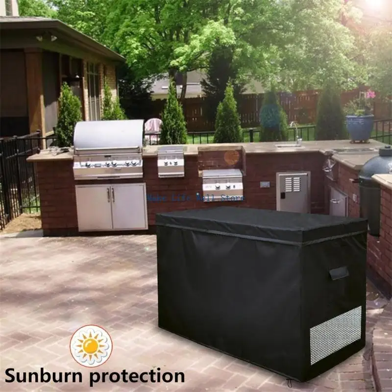 

Dustproof Freezer Cover for 14-16 Cubic Feet Chest Freezer Waterproof Ventilation Design Outdoor Protective Cover