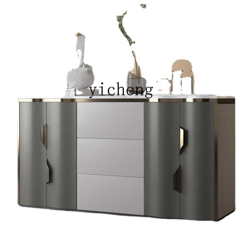 

Yhl dining side cabinet entry light luxury rock slab mystery cabinet modern simple and minimalist locker