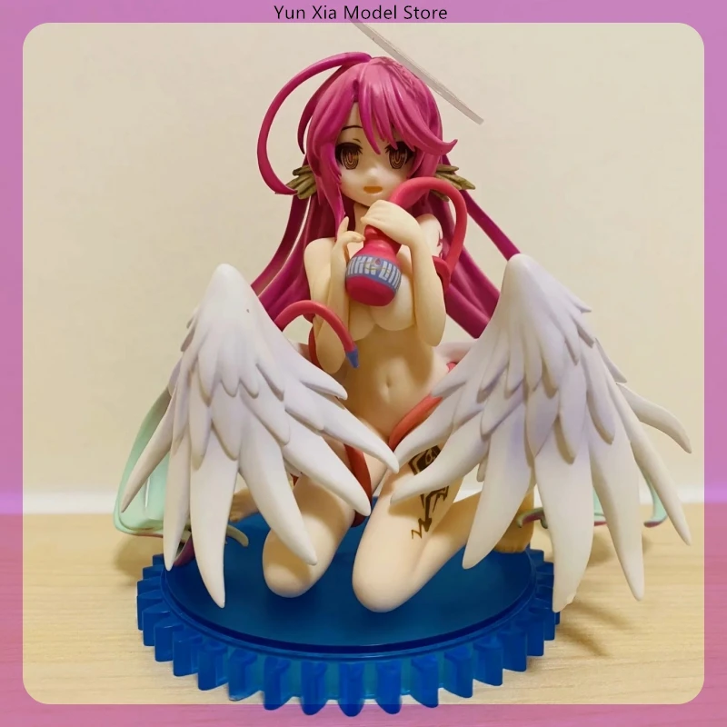 15cm No Game No Life Jibril Close Number Kneeling Anime Girl Figure Model Statue Boys Collection Desktop Decoration Ornament Toy