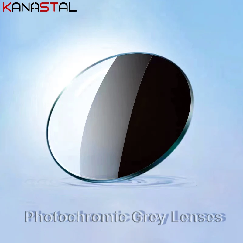 Photochromic Gray Resin Lenses 1.56 1.61 1.67 Blue Light Blocking Prescription Myopia Presbyopic CR39 Optical Aspheric Lenses