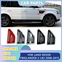 2PCS Side Air Vent Fender Grille Trim For Land Rover Freelander 2 LR2 2008-2015 Chrome Side Fender Air Wing Cover Trim Grill