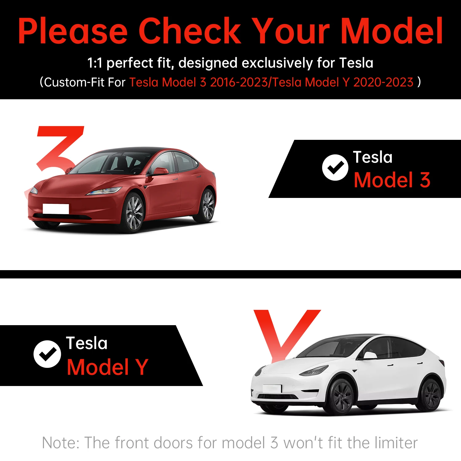 Serratura della porta protezione della copertura chiusure fermaporta tappo di protezione del guscio accessori per Tesla Model 3 2016-2023/modello Y