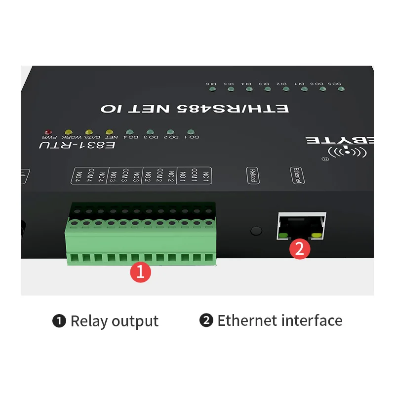 RS485 Ethernet Digital  12 Channel Network Quantity Relay IO controller Modbus TCP RTU Wireless Transceiver Modem