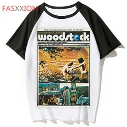 Woodstock t-shirt men kawaii vintage streetwear t shirt aesthetic