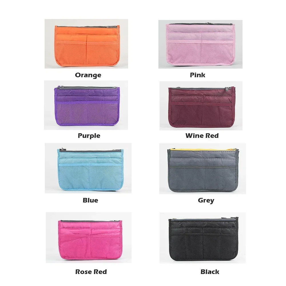 Borsa per inserti organizer da 1 pezzo Borsa per inserti da viaggio in nylon Borsa per borse Borsa per cosmetici per trucco da donna con fodera