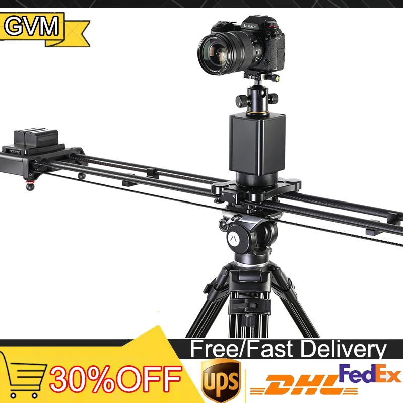 

GVM-2D Professional Wireless Camera DSLR Slider Motorized Rail Dolly App Control Phone Video Shooting Low Noise