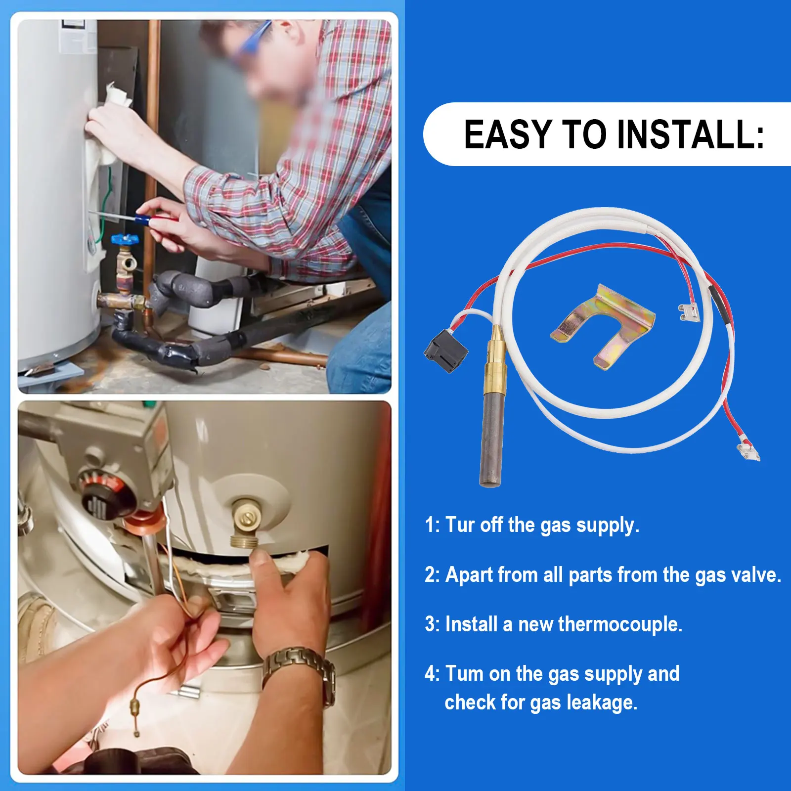 Continuous Use Replacement Parts Metal Material Practical Series Suitable For Various Water Heater Models Replacement Model