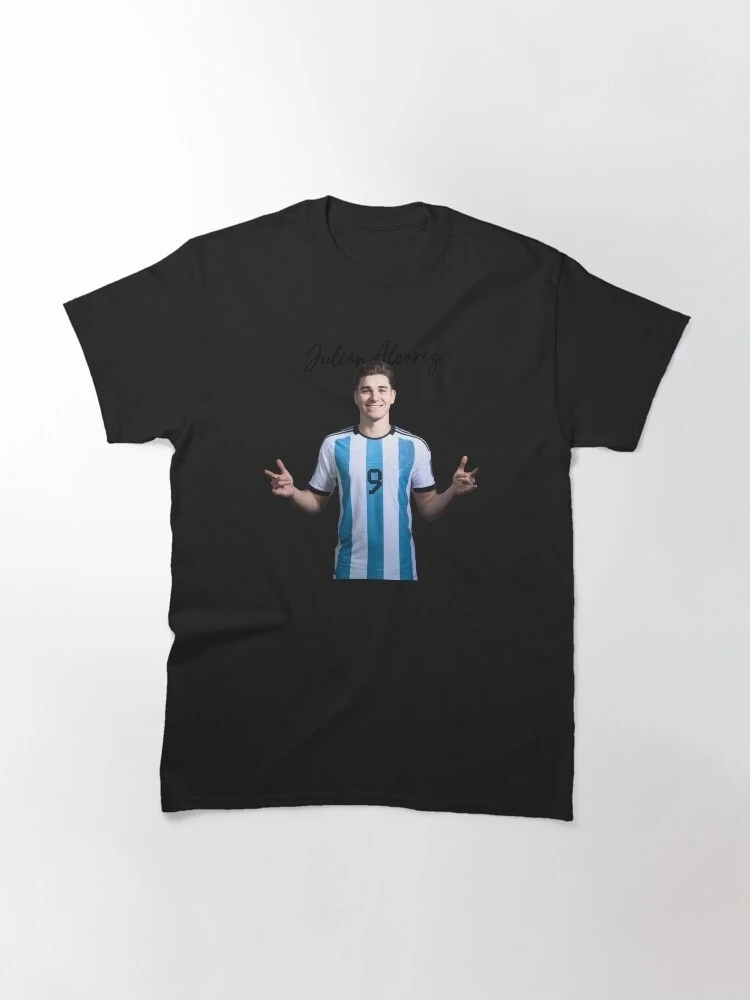 Inspired By Julian Alvarez Classic Cotton T Shirt Men Women Argentina National Team Fan Casual Graphic Tee