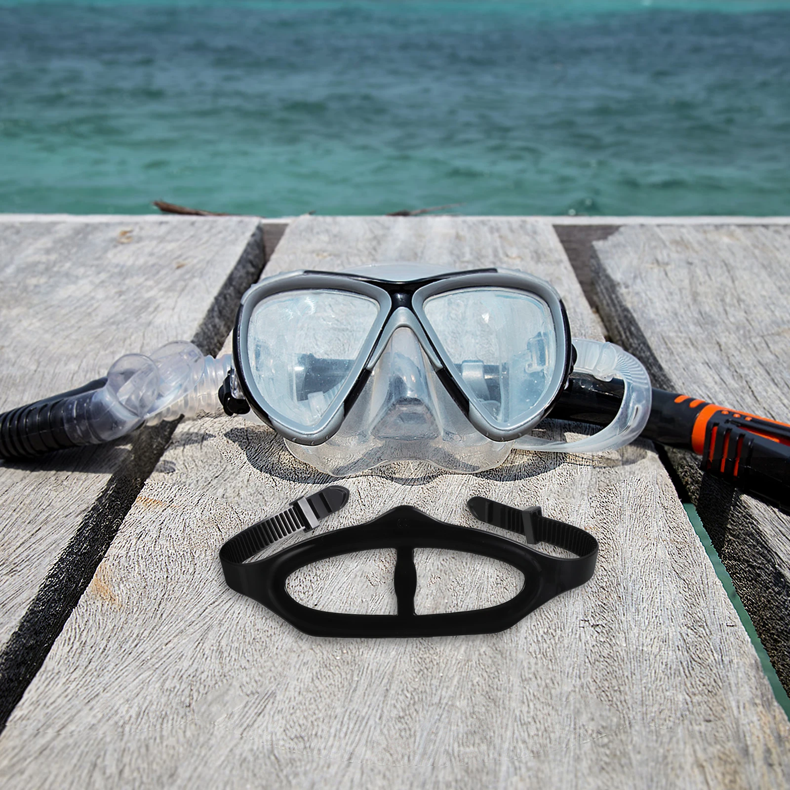 

2pcs Diving Lens Belt Head Strap Silicone Universal Fit for Snorkeling Scuba Diving Mask Swimming Gear Accessories