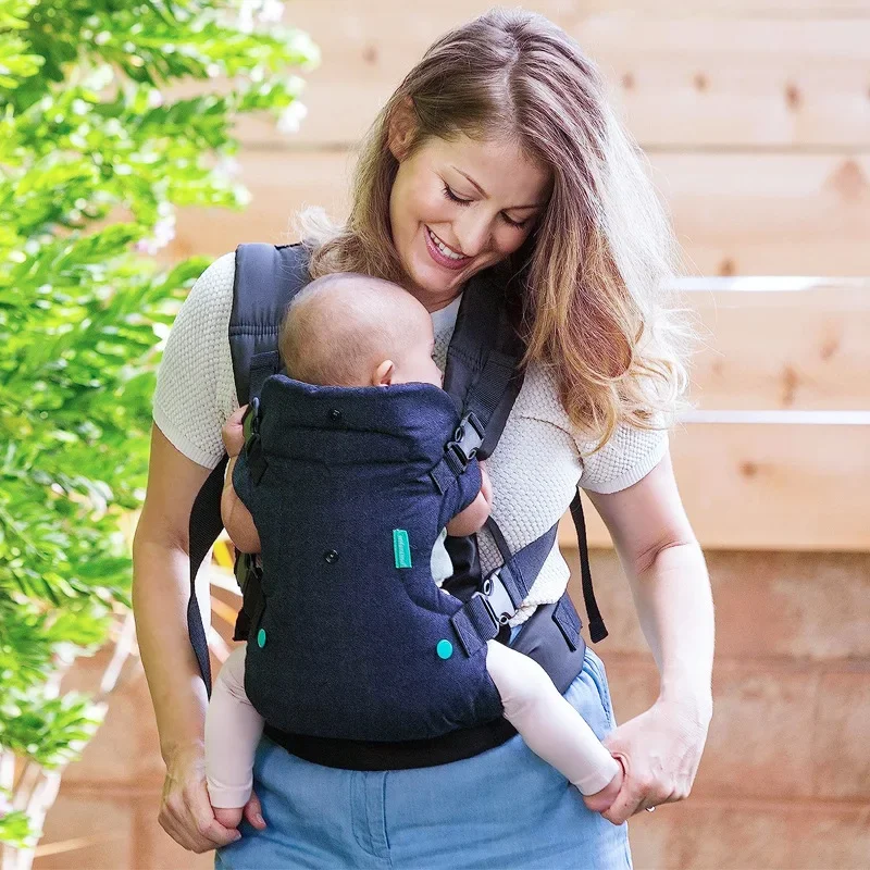 Baby Carrier All Positions Sling Wrap Cool Air Mesh Cotton Backpack Four-in-one Baby Shoulder Strap with Baby Shoulders Infant