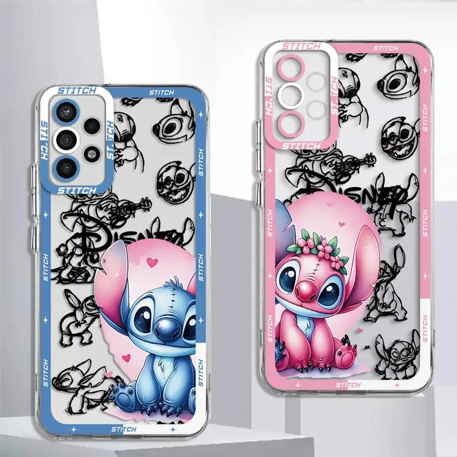 Stitch Disney Cute Phone Case for Samsung Galaxy A21s A52s A06 A02 A03s A71 4G A51 A10s A20s A50s A31 A04e A05s Clear Soft