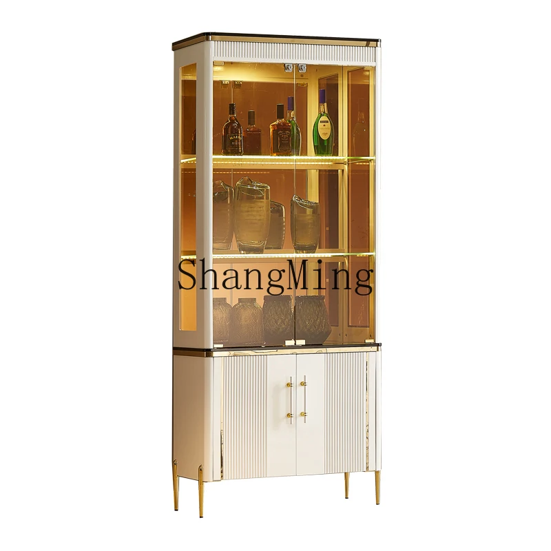 

ZYH new light luxury wine cabinet living room high-end display cabinet glass door wall locker
