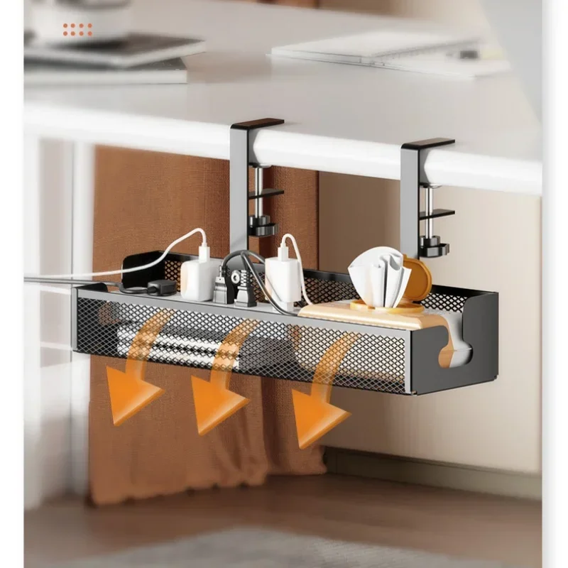 Under Desk Cable Management Tray No Drill Steel Desk Cable Organizers Wire Management Tray Cable Management Rack Storage Shelf