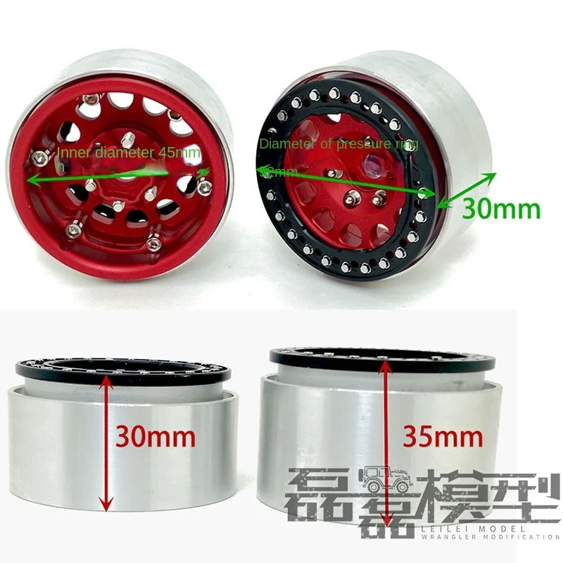 

1.9-inch Metal Non Stick Wheel Hub for 1/10 RC Crawler Car AXIAL SCX10 III AX103007 Jeep Chevrolet G63 Upgrade Accessories