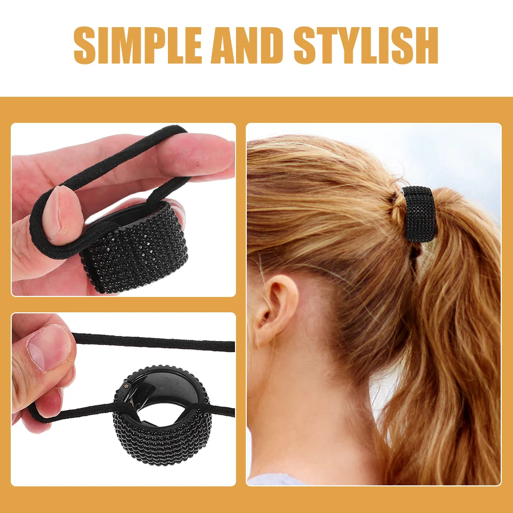 4 Pcs Ponytail Buckle Rubber Band Holder Hair Ties for Thin Holders Modeling Cuffs Plastic Women Elastics Women's