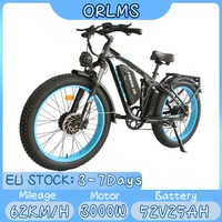 ORLMS FINDER26 26*4.0 inch Fat Tire off-road E-bike 3000W Motor Electric Mountain Bike 52V 25AH Lithium Battery Electric Bicycle