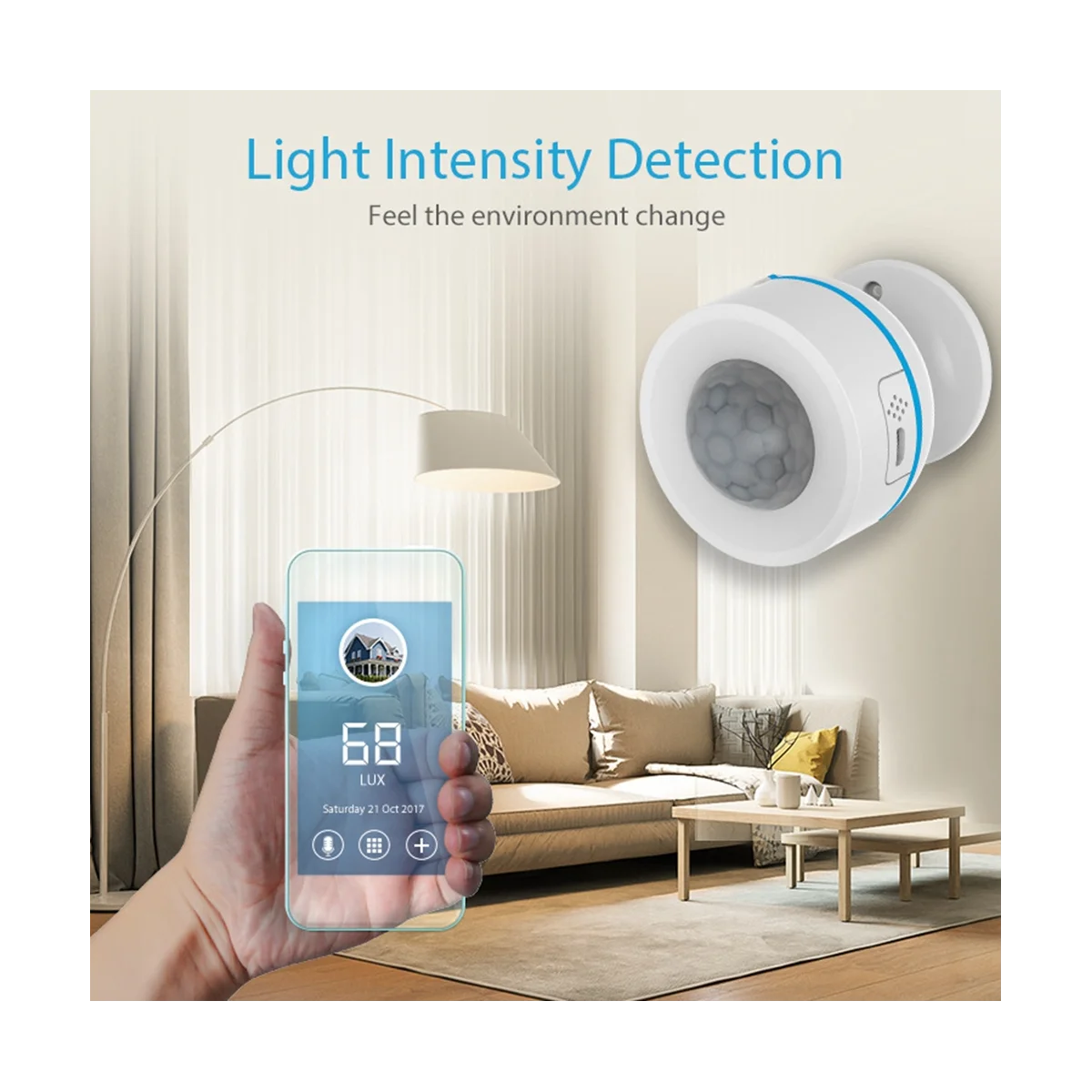 Imagem -05 - Onda z Mais 700 Série Pir Detector de Movimento Temperatura e Umidade Sensor de Luz Trabalhar com Smartthing 9784 Mhz