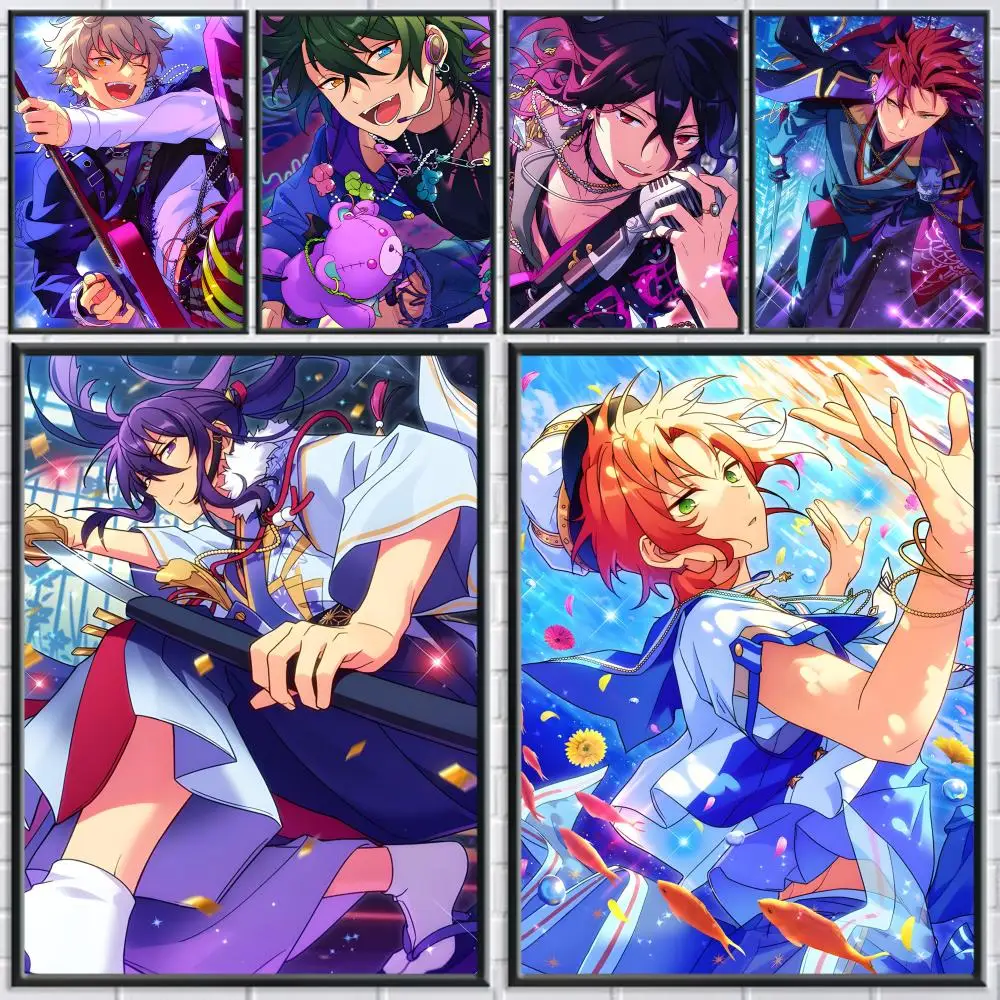 

Anime E-Ensemble Stars Poster Stickers Waterproof HD Painting Wall Art for Bedroom Living Room Home Decor Decoration Gift