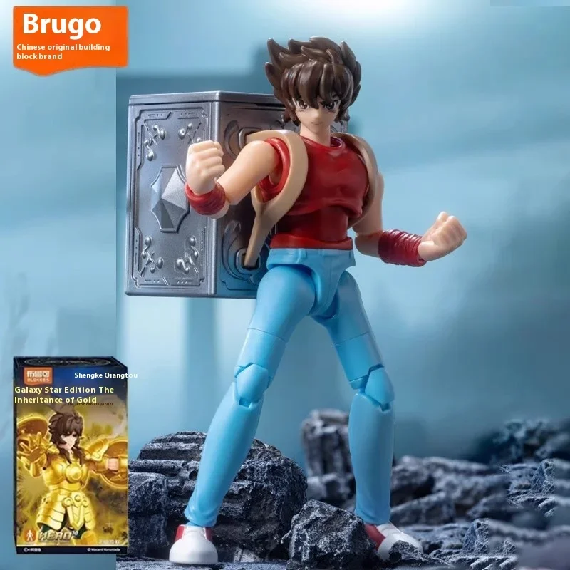 Blokees Saint Seiya Galaxy versión 2 figuras de acción Camus Hoyoga Dohko Milo Shiryu Pegasus Nachi figuras de Anime juguetes regalos para niños