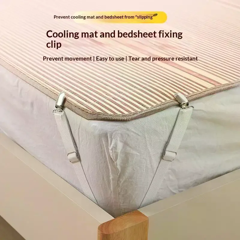 

Bed Sheet Clips Adjustable Bed Sheet Holder Straps Set Of 4 Elastic Fitted Bedding Clips Fasteners For Home Hotel