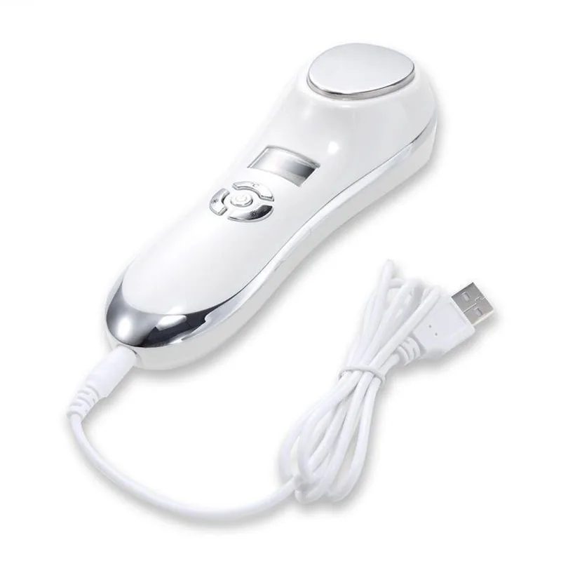 Ultrasonic Vibration Thermal Cooling System Skin Firming Rejuvenation Sonic Hot and Cold Facial Beauty Massager