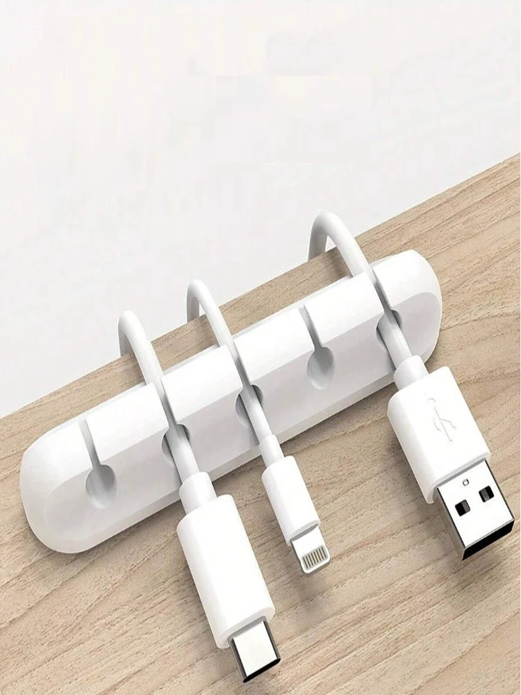 1/4Pcs Multi-Slot Cable Organizer - Versatile Cord Management Clamp For Office Desk, Car And Home (Color Options) Storage