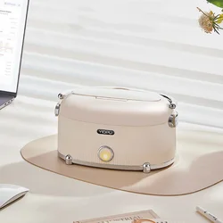 1000ml Electric Lunch Box Portable Camping Heated Insulated Lunch Box Rechargeable Heated Unplugged Rater-free Office Lunch Box