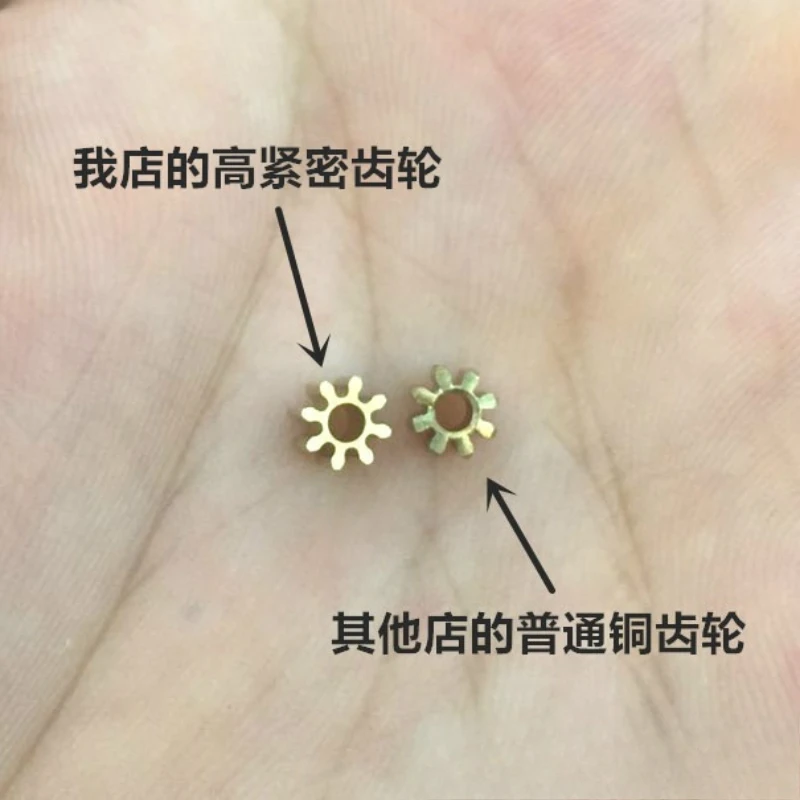 Precision Brass 8-Tooth Gear 2mm ID Mini Gear for DIY Models & Clockwork Mechanisms