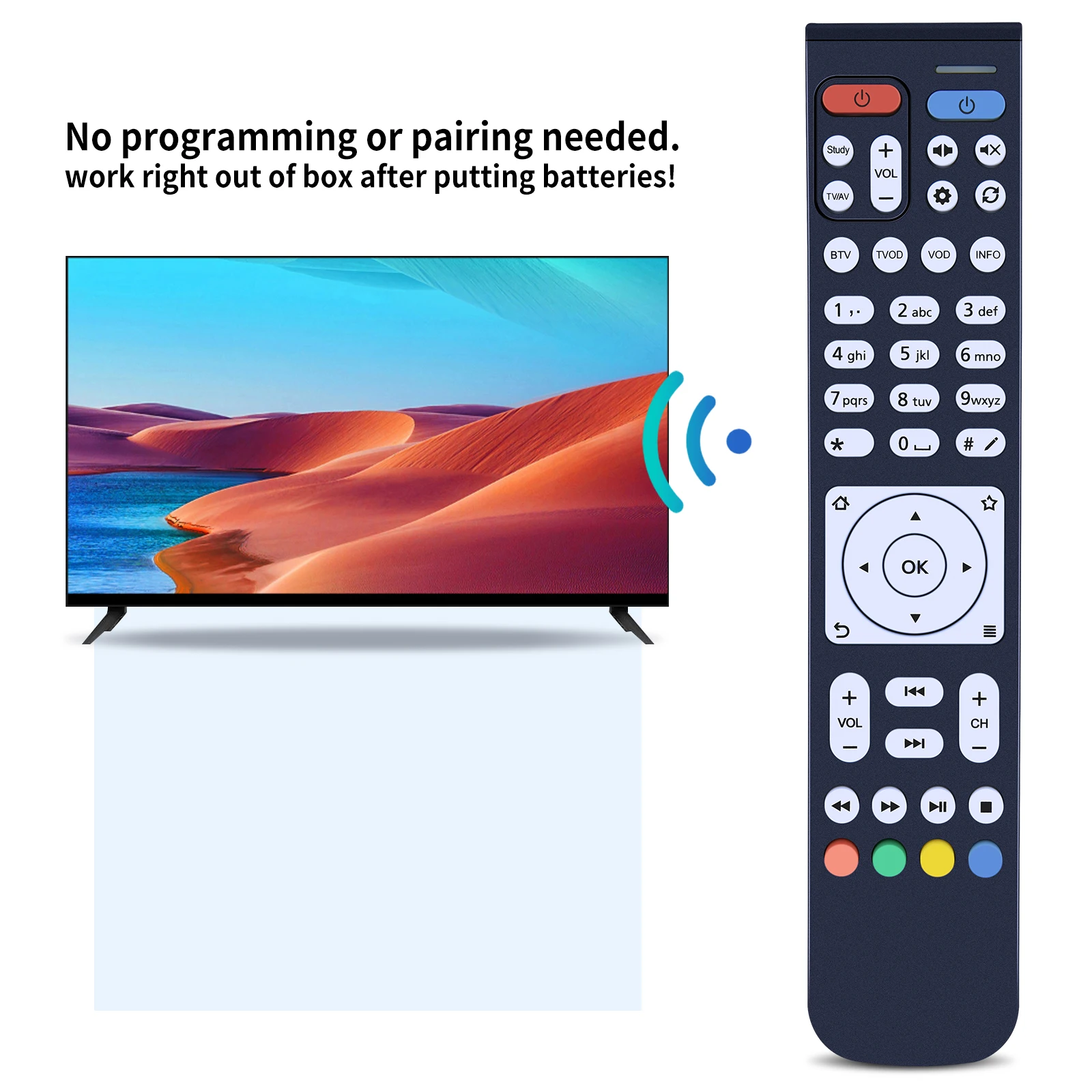 جهاز تحكم عن بعد لـ MYRETON STB ، huoy EC6108V9 ، TV BOX ، جديد