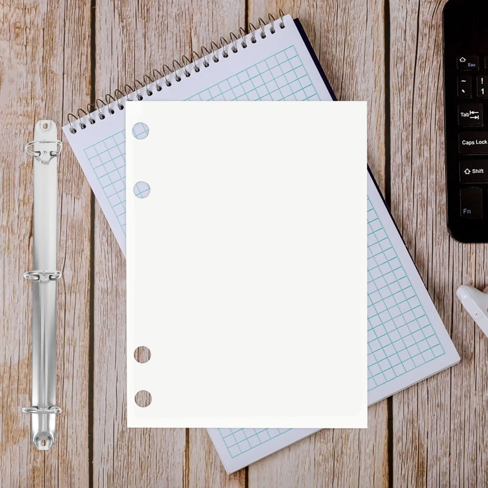 Anéis de pasta de liga de zinco elegantes Mecanismo de 2 anéis Organizador de documentos de personalização portátil DIY