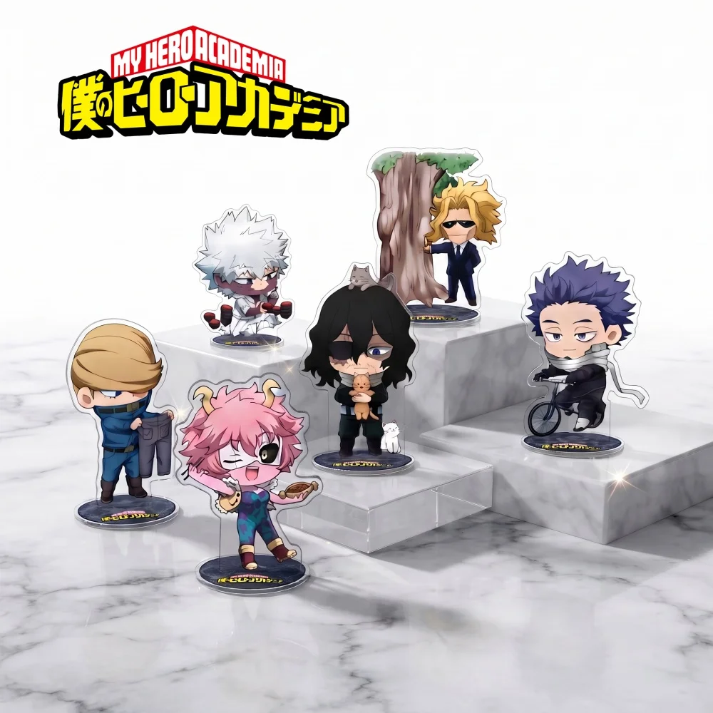 Chaveiro de Acrílico My Hero Academia 2026 Izuku Bakugo Todoroki Aiza All Might Fofo Q Decoração de Mesa Figura Personalizada