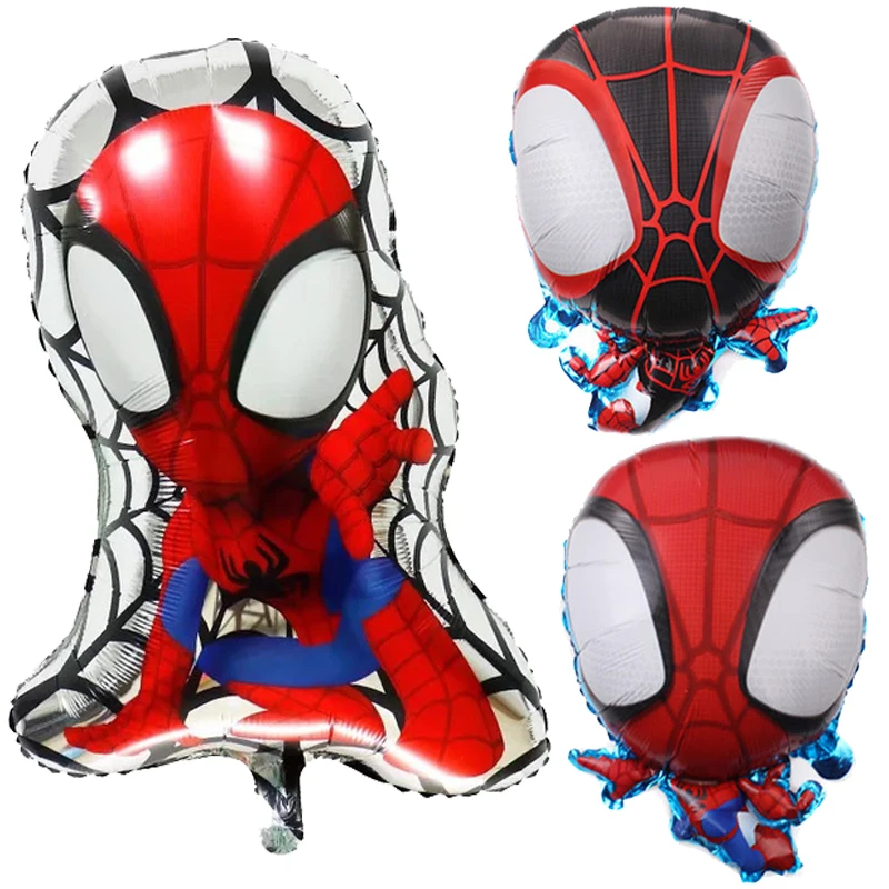 Juego de globos de Spidey y sus increíbles amigos, globos temáticos de superhéroe Spiderman para niños, fiesta de cumpleaños, suministros para Baby Shower