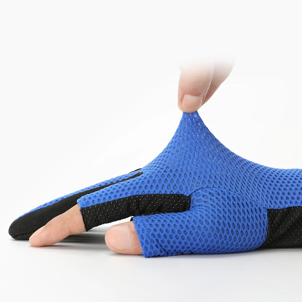 

1Pair Sun Protection Gloves Outdoor Sports 2 Cut Finger Breathable Non-Slip Cycling Climbing Fishing Riding Exercise Gloves