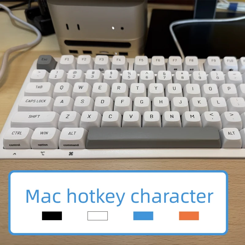 

[Наклейка-переносная] Отрывная пленка с текстом Mac Os System Hotkey Персонажи Черное яблоко Функция ярлыка Значок Наклейка на клавиатуру настольного компьютера Наклейка на ключ Боковая гравировка