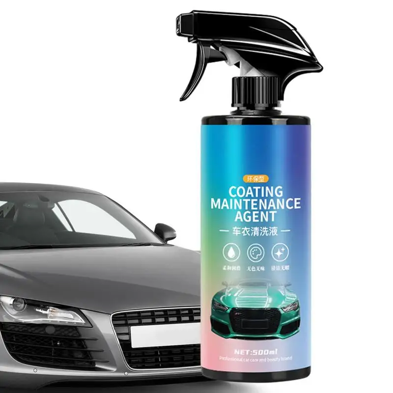 

Car Wash Shampoo Spray 500ml Powerful Spot Free Liquid Quick Waterless Detailer Spray Powerful Spot Free Liquid Easily Clean Car