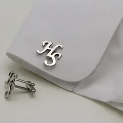 Customized Name Logo Cufflinks Fashion Men's Shirt Cufflinks Wedding Jewelry Gift Steinless Steel Jewelry Best Man Gift