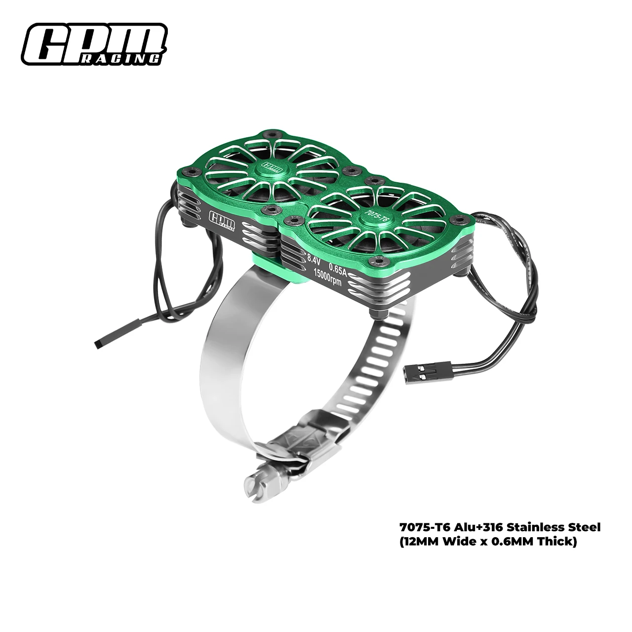 GPM 7075 alliage + 316 SST double ventilateur de refroidissement 40X40mm réglable pour moteur série 56-70