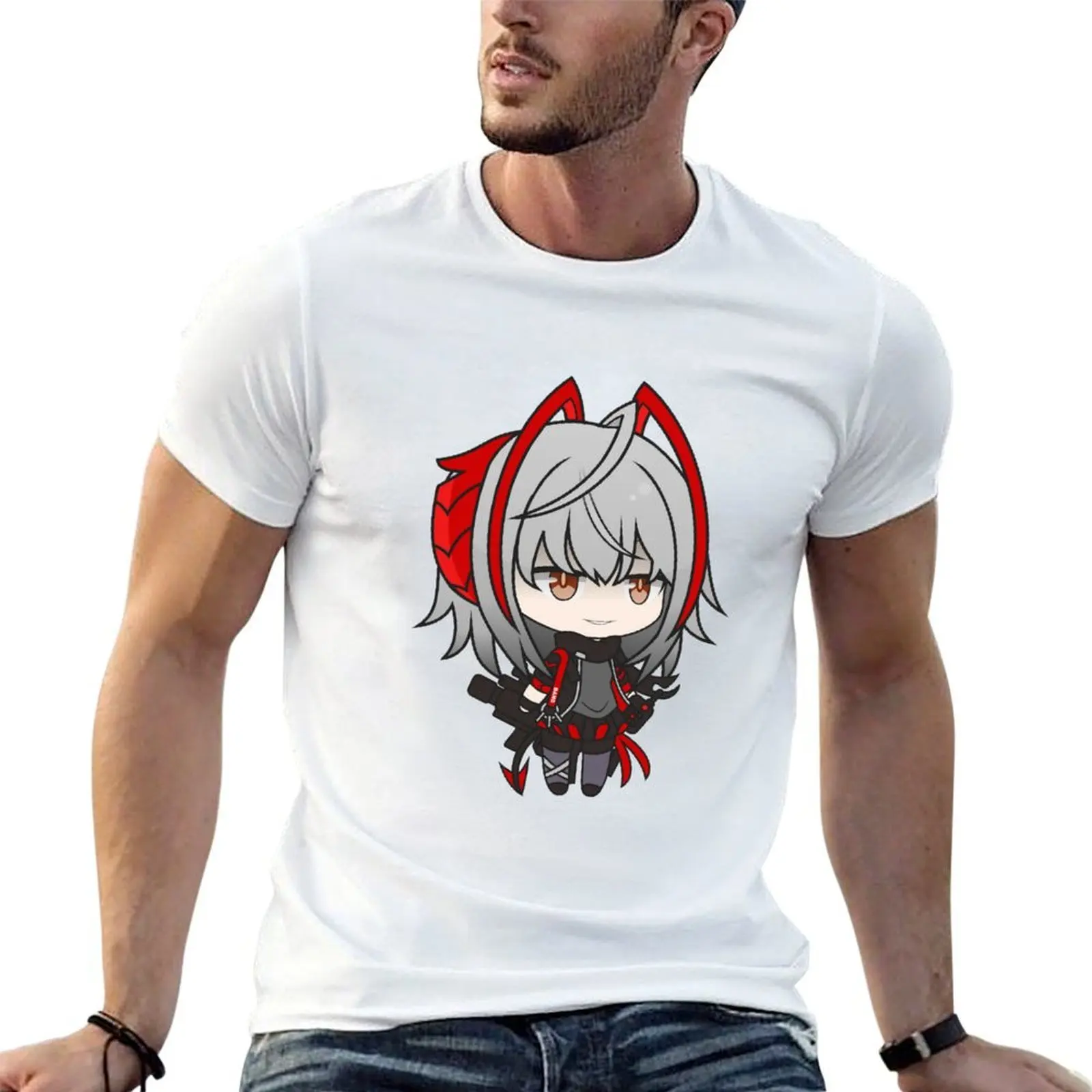 

W - Arknights T-Shirt man t shirt graphic t shirt man cotton T-Shirt