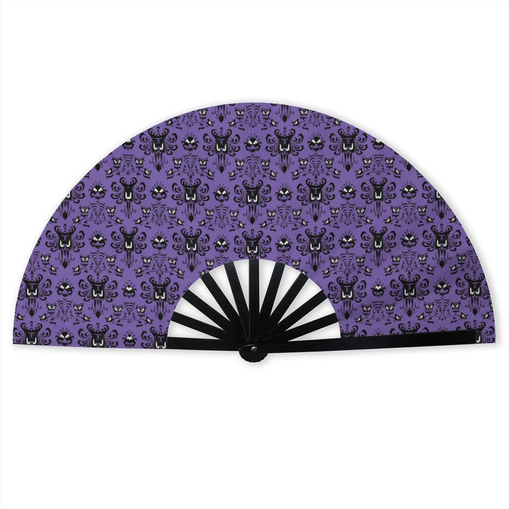 Haunted Mansion Halloween Portable Pocket Fan Camping Grimace Ghost Folding Fan Chinese Dance Cooling Handheld Fans