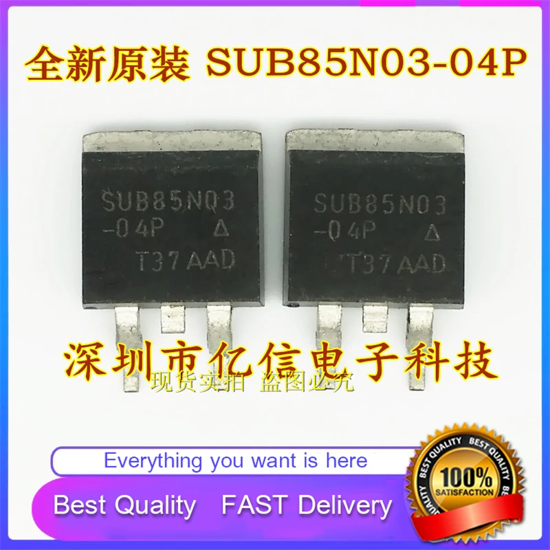 10Pcs/Lot New Original SUB85N03-04P 85A30V PASTER FIELD-EFFECT TUBE Good Quality  In Stock