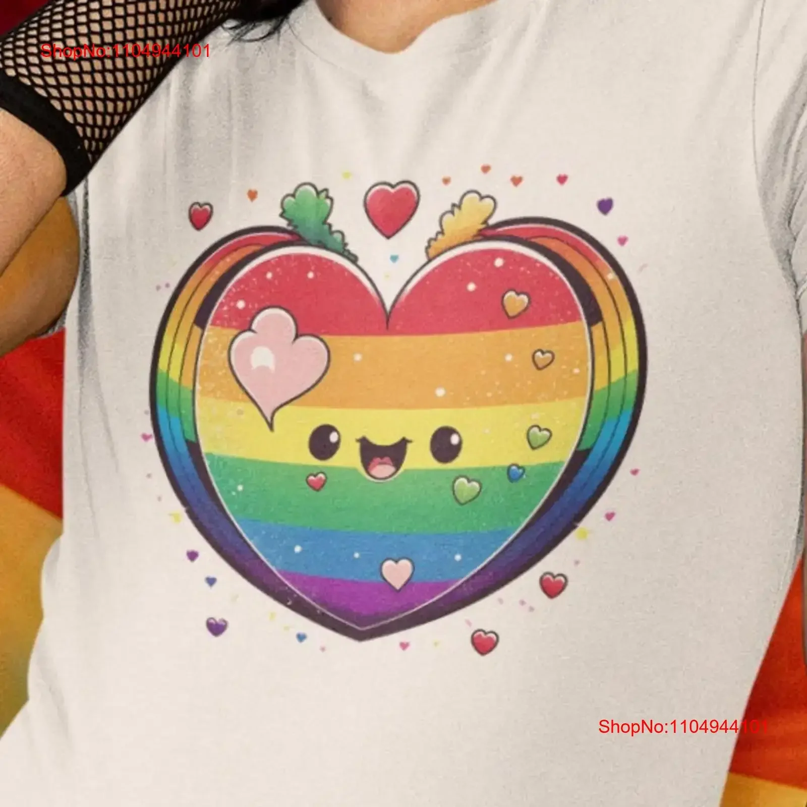 

Футболка Rainbow HearT ЛГБТК Гордость Лесбиянка Гей Би Тран Топ ЛГБТ Красочный подарок для друга Счастливое лицо винтажная стираная графика