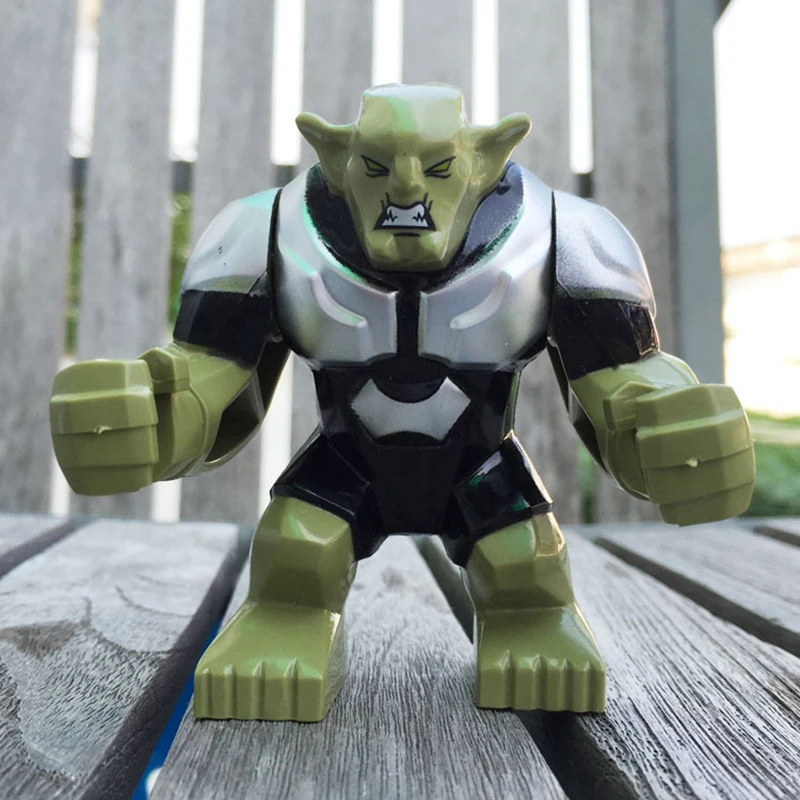 مكعبات بناء صغيرة من مارفل، شخصية حيوانات خارقة ثانوس هالك ستون مان تجميع مكعبات البناء لعبة هدية عيد ميلاد للأطفال