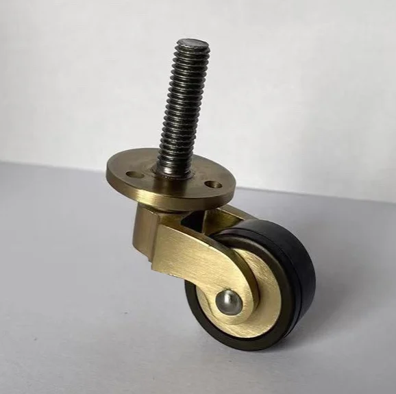 

Copper Casters European-Style Furniture Dining Cart Trolley Screw Casters Rubber Casters/Universal Wheels